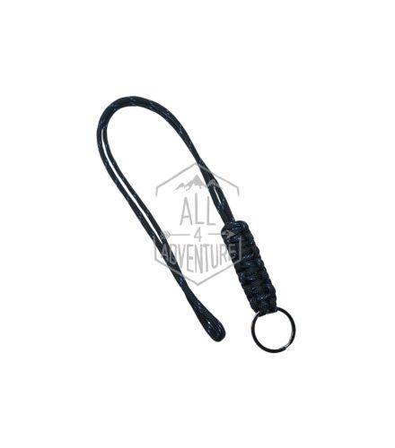 FITA PORTA-CHAVES PARACORD NÓ COBRA - PRETO/AZUL