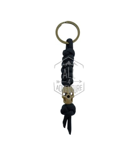 PORTA-CHAVES PARACORD CAVEIRA - PRETO